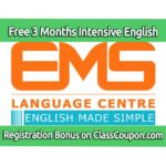 EMS Language School in Kuala Lumpur is currently offering a special promotion where students who register for a 9-month English language course will receive an additional 3 months of tuition for free.