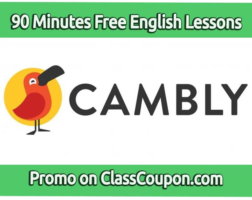 90 Minutes Free Cambly Coupon English lessons. Get 90 minutes of free 1-on-1 private English lessons on Cambly via sing up on Class Coupon